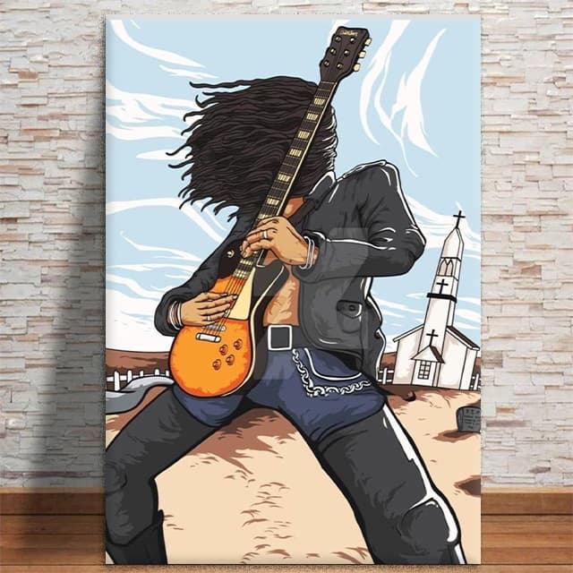 Quadro Decorativo Slash Guns N' Roses Banda Rock MDF 20x30 35x45 60x40