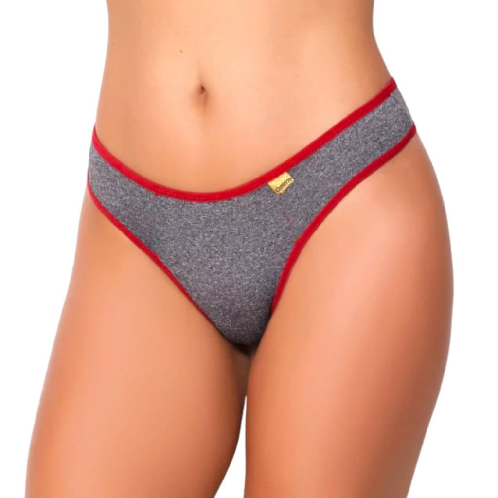 Kit 5 Calcinha Mescla Com Viés Colorido Calcinha Básica Tanga feminina
