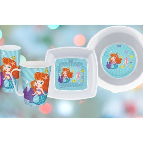 KIT (4 )ALIMENTAÇÃO INFANTIL, COPO,CANECA,PRATO LANCHE E PRATO FUNDO