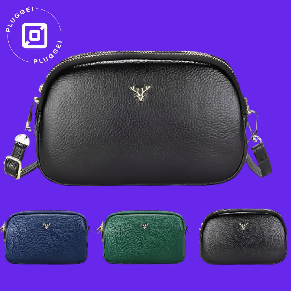 Bolsa Feminina Elegante Pequena Transversal 3 Bolsos E Alça