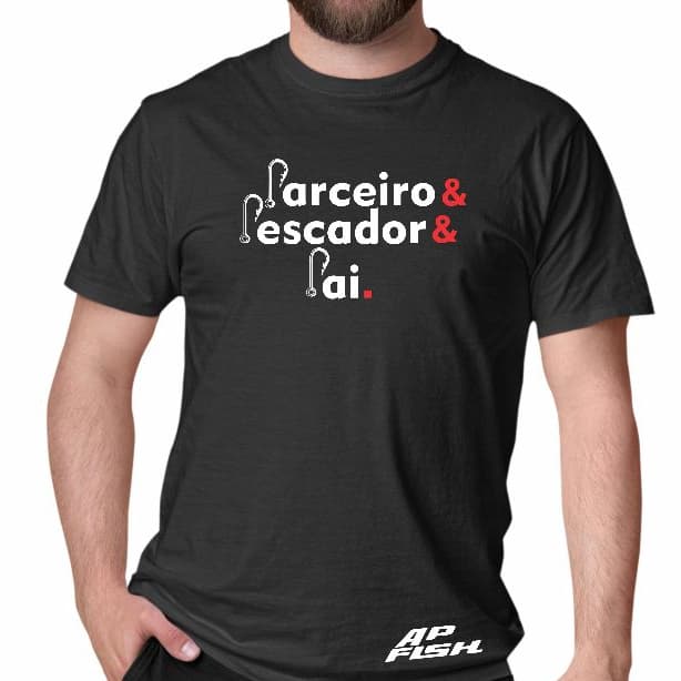 Camiseta AP 12 Masculina Dia Dos Pais  Pescador Pesca sertanejo Unissex 100% Algodão Lançamento
