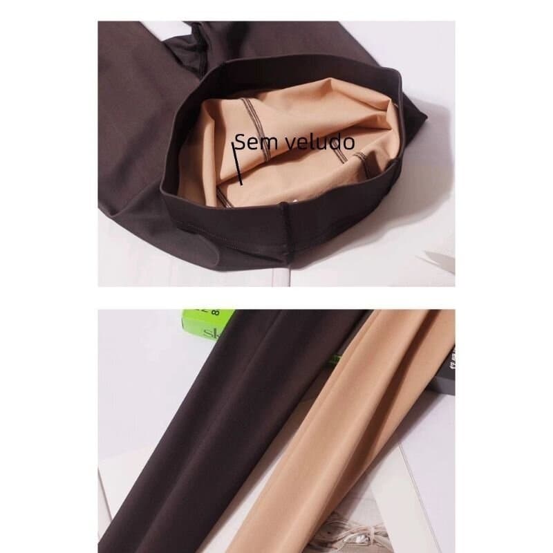 Meia-Calça Translúcida Feminina Super Elástica Slim 80g sem Veludo (não é peluciada) Macia Cintura Alta Confortável Cinta HX-21-85