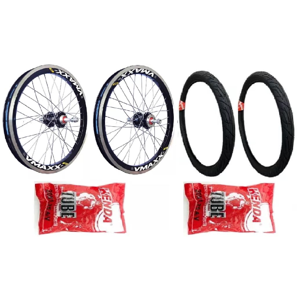 Par Rodas Aro 20 Cross/bmx Vmaxx Cubo P/disco E V-brake+ 2 Pneus+ 2 Câmaras
