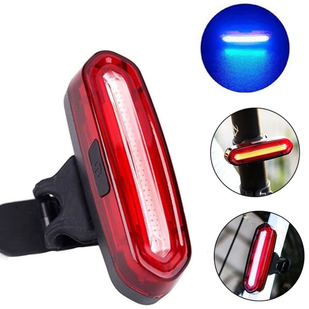 Sinalizador Lanterna Traseira Bike Led Recarregável Usb Pisca Branca Vermelha e azul Bike Ciclismo Bicicleta