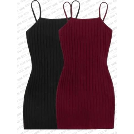 KIT 2 VESTIDOS CANELADOS CURTOS OTIMO PARA SAIR
