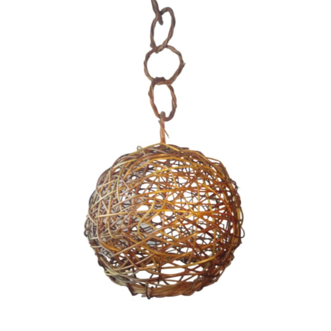 Bola De Cipó Natural Decoração Rustico 13,5Cm kit com 4 unidades Não É Algodão nem PCV