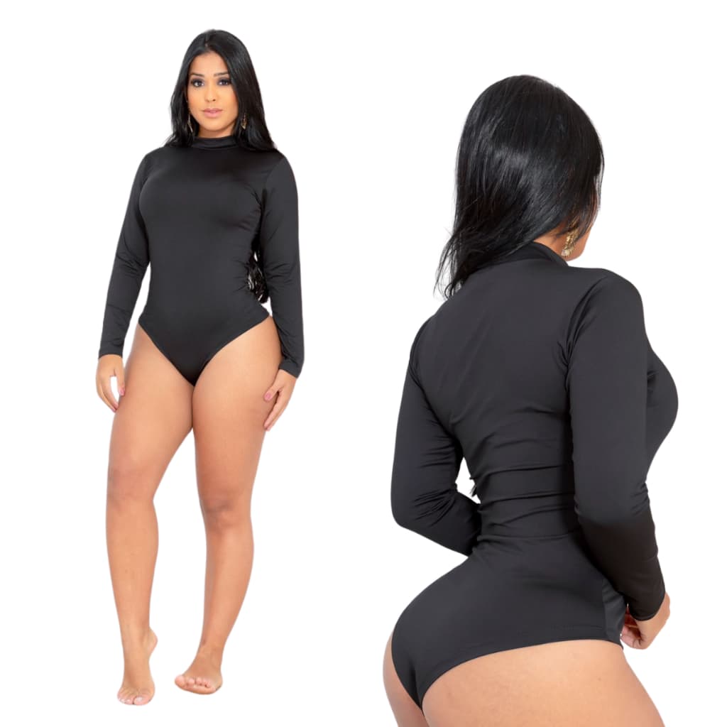 Body Manga Longa Térmico Gola Media Para todas Estações
