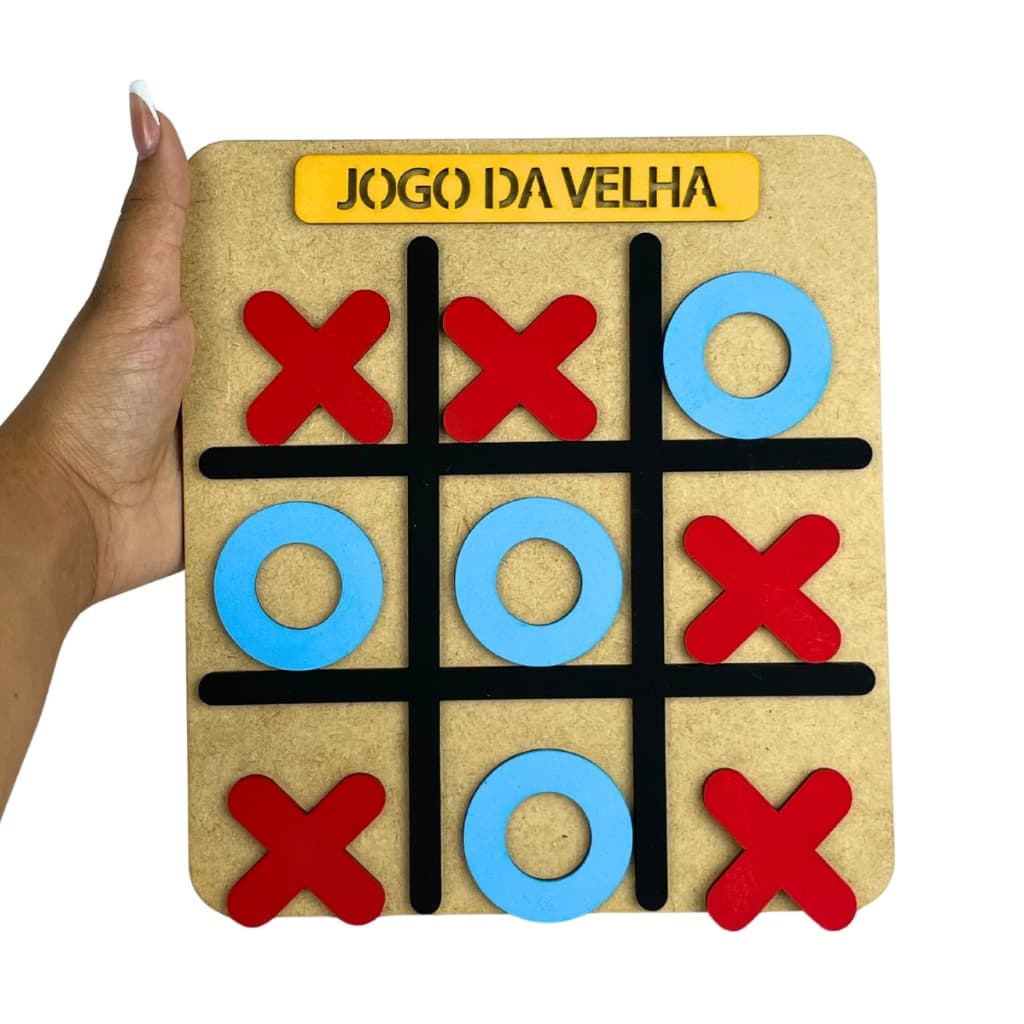 Brinquedo Educativo Jogo da Velha em MDF | Jogo Pedagógico| Ideal para Crianças, Pais e Professores