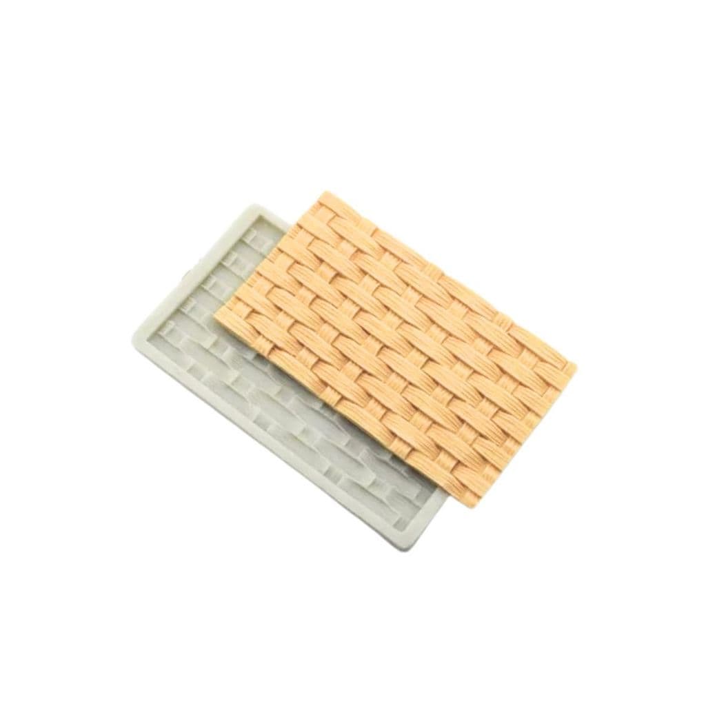 Molde De Silicone Textura De Cesta P/ Confeitaria E Biscuit