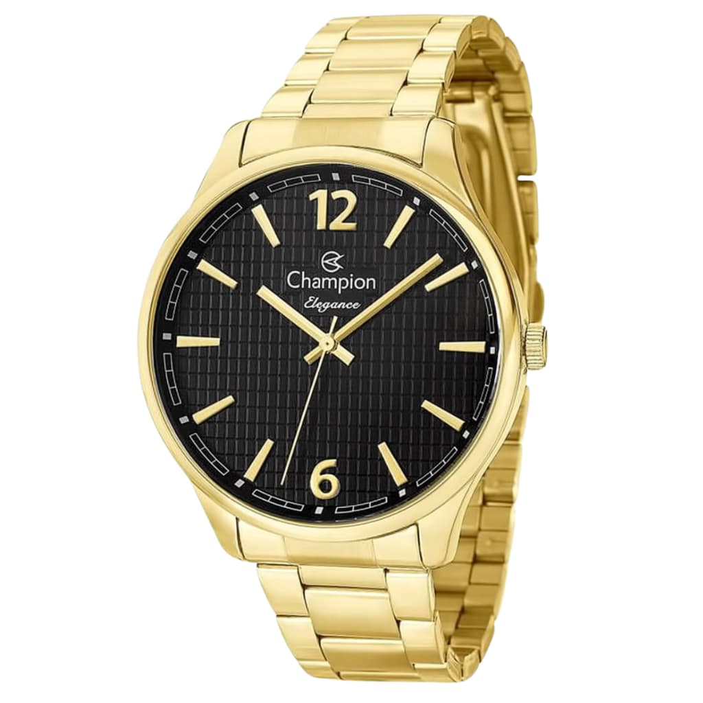 Relogio Masculino Analógico Dourado Champion A Prova D'Água Original CN27670U Relógio Masculino