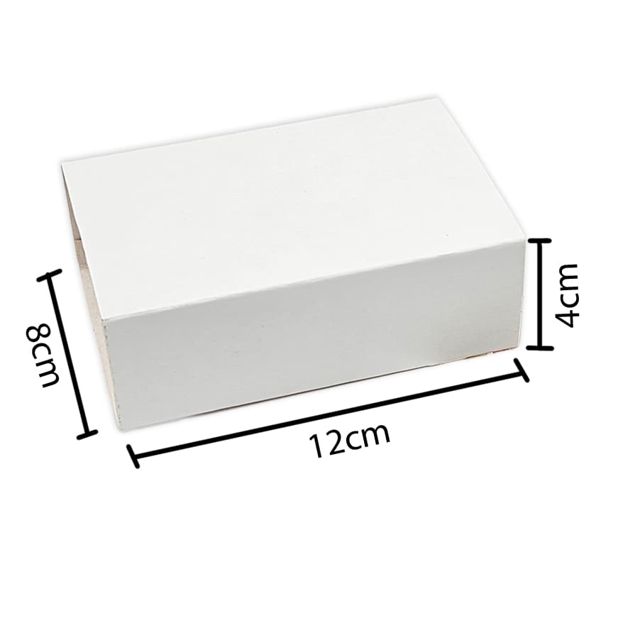 Caixa multiuso deslizante branca 12x8x4cm - Para personalização, presentes, doces, lembrancinhas.