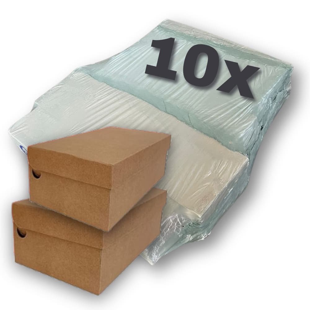 Kit 10 Caixa Papelão Para Sapato Parda 33x19x12cm