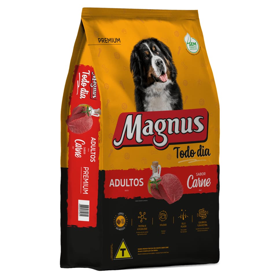 Ração Magnus Todo Dia Cão Adulto Porte Médio e Grande Carne 5 kg Á GRANEL.