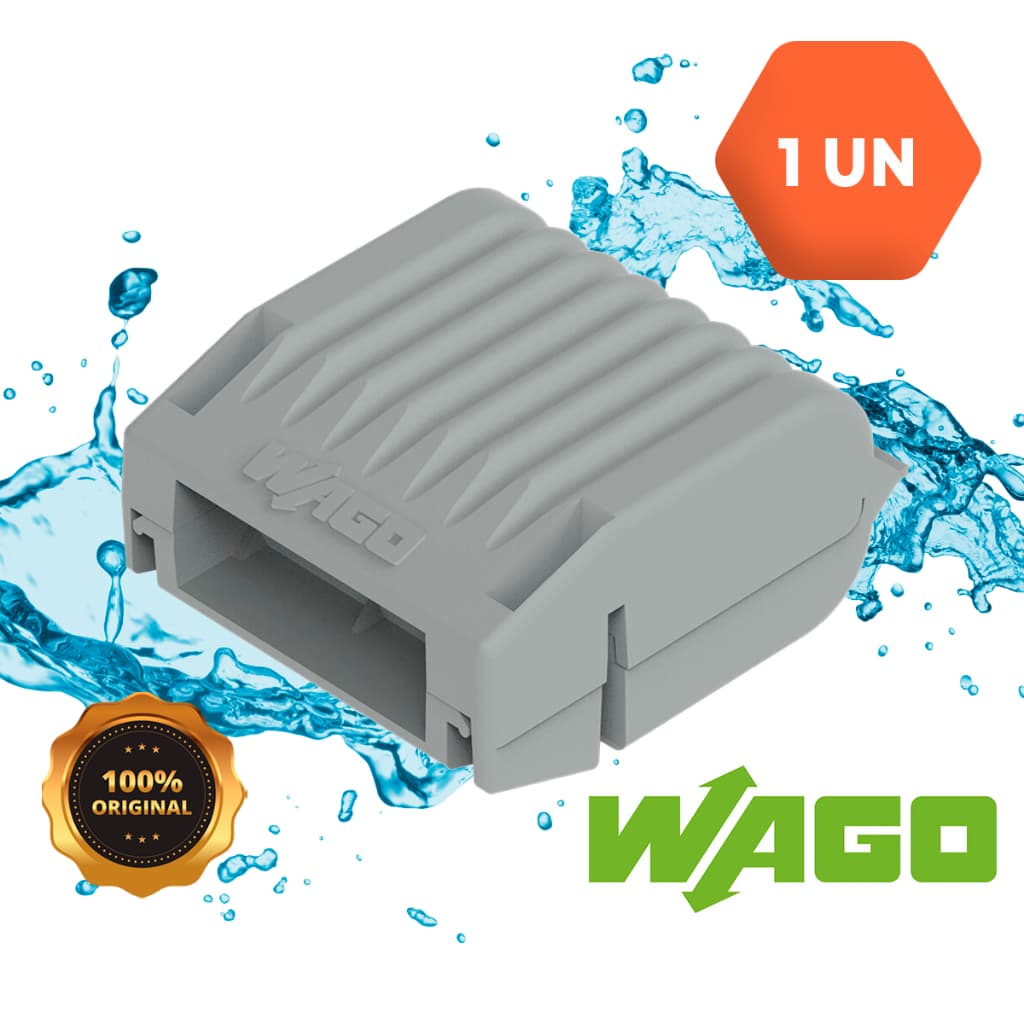 Gelbox Wago 1331 Invólucro Hermético Emenda Para Conectores 221 Elétrica Automática IPX8