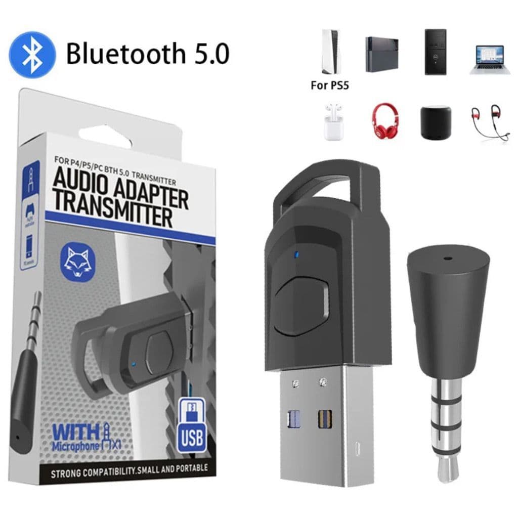 Adaptador Bluetooth For P4/P5/PC BTH 5.0 Fone De Ouvido Sem Fio Receptor Com Microfone