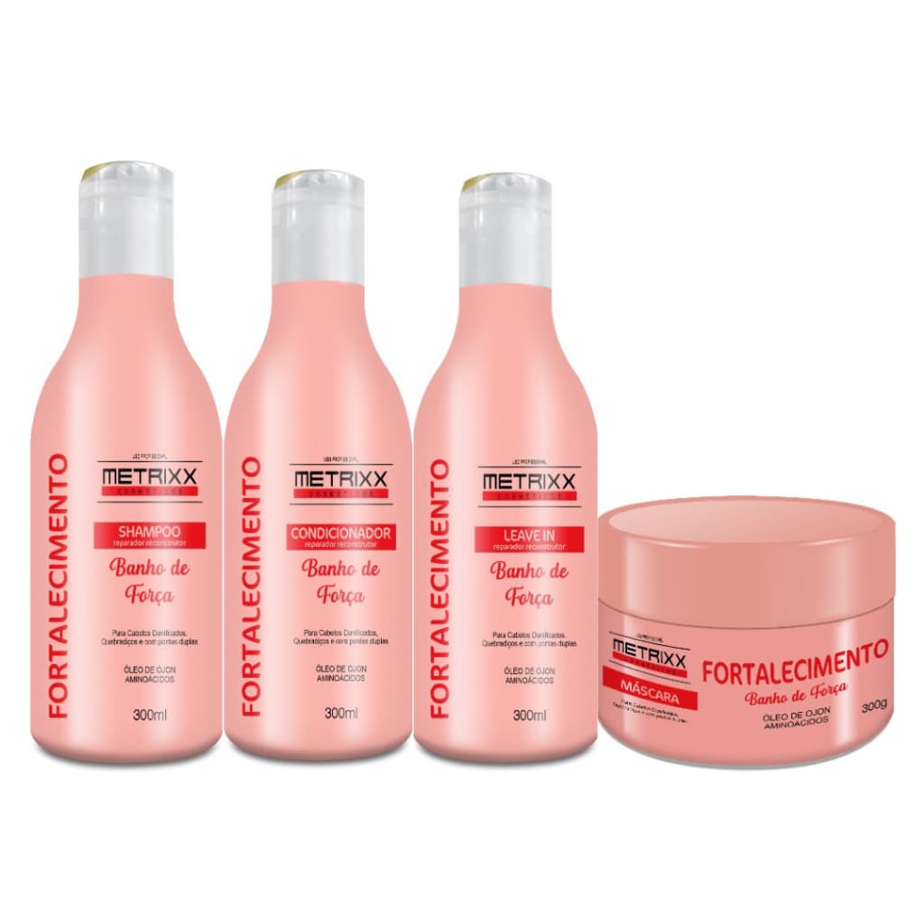 Kit Fortalecimento Banho de Força Salão em Casa Metrixx Cosméticos