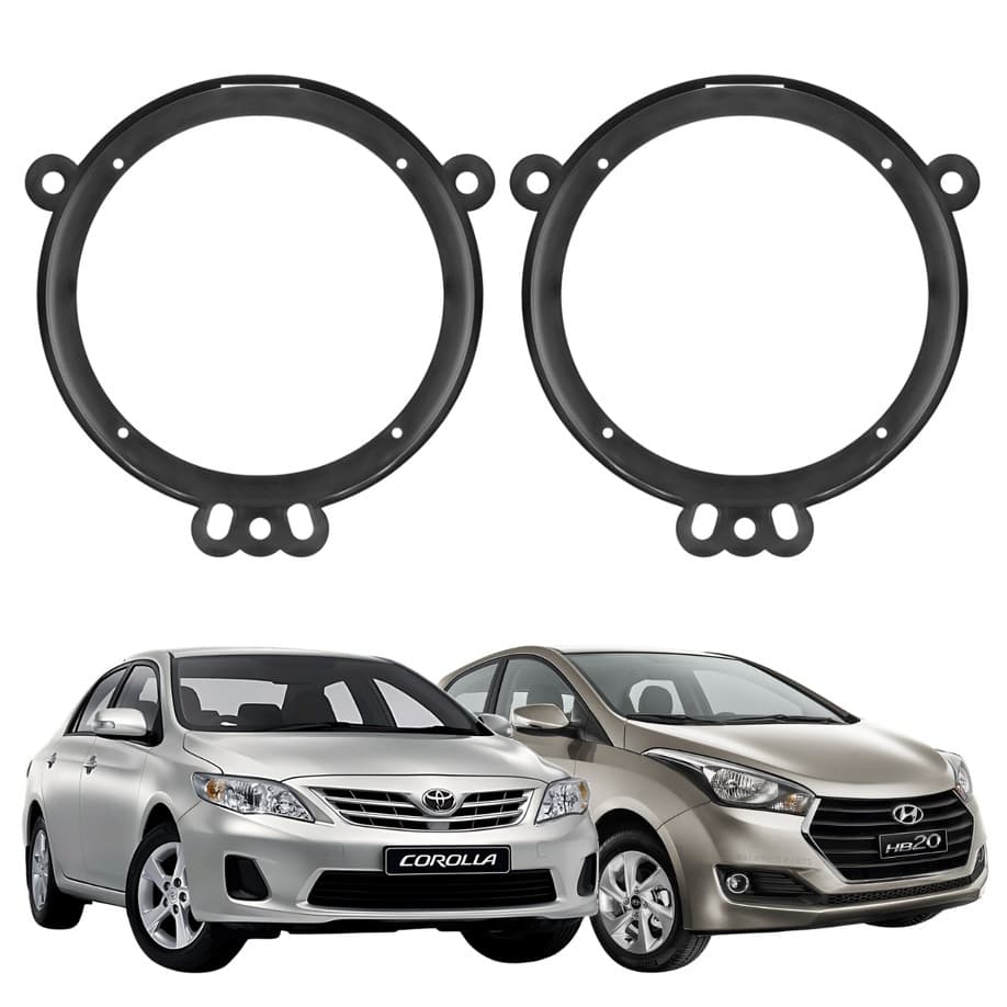 Par Aro Adaptador Ajuste Do Alto Falante HB20 Etios Corolla