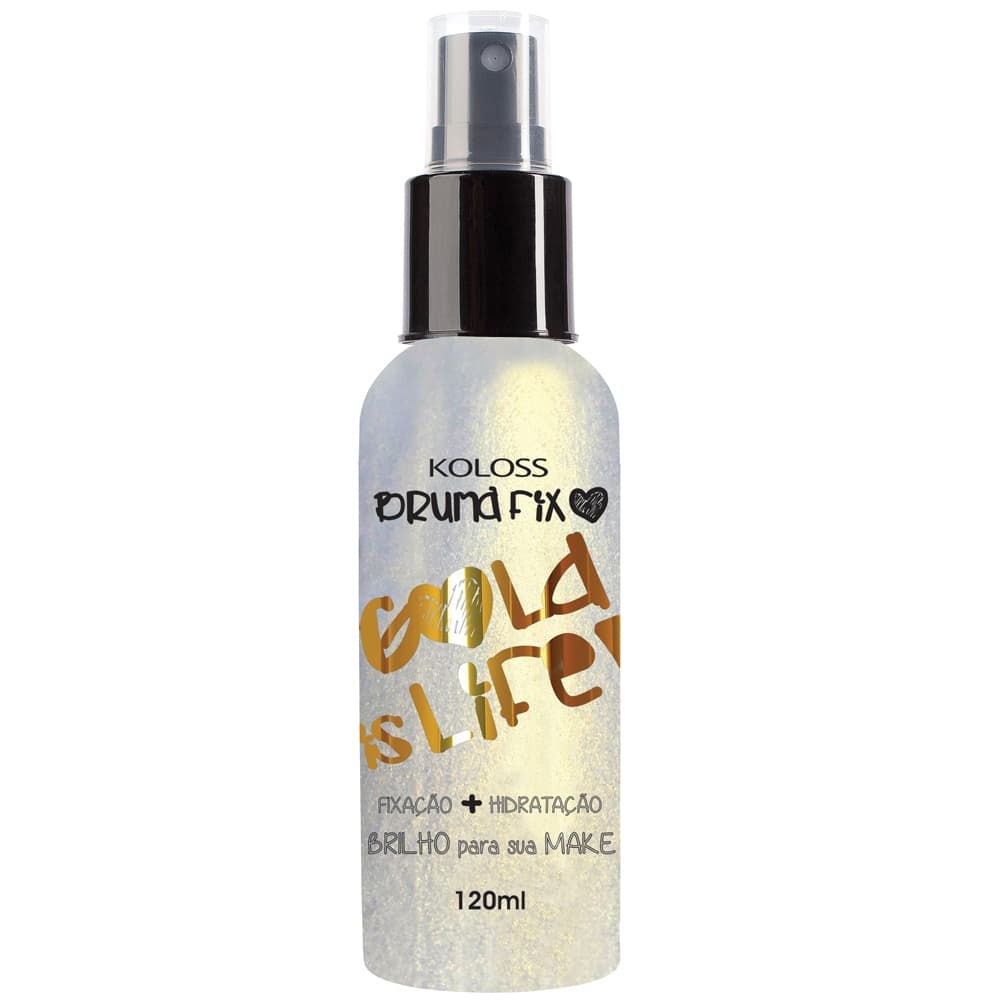 Bruma Fixadora de Maquiagem Efeito Dourado Gold is Life Koloss 120 ml