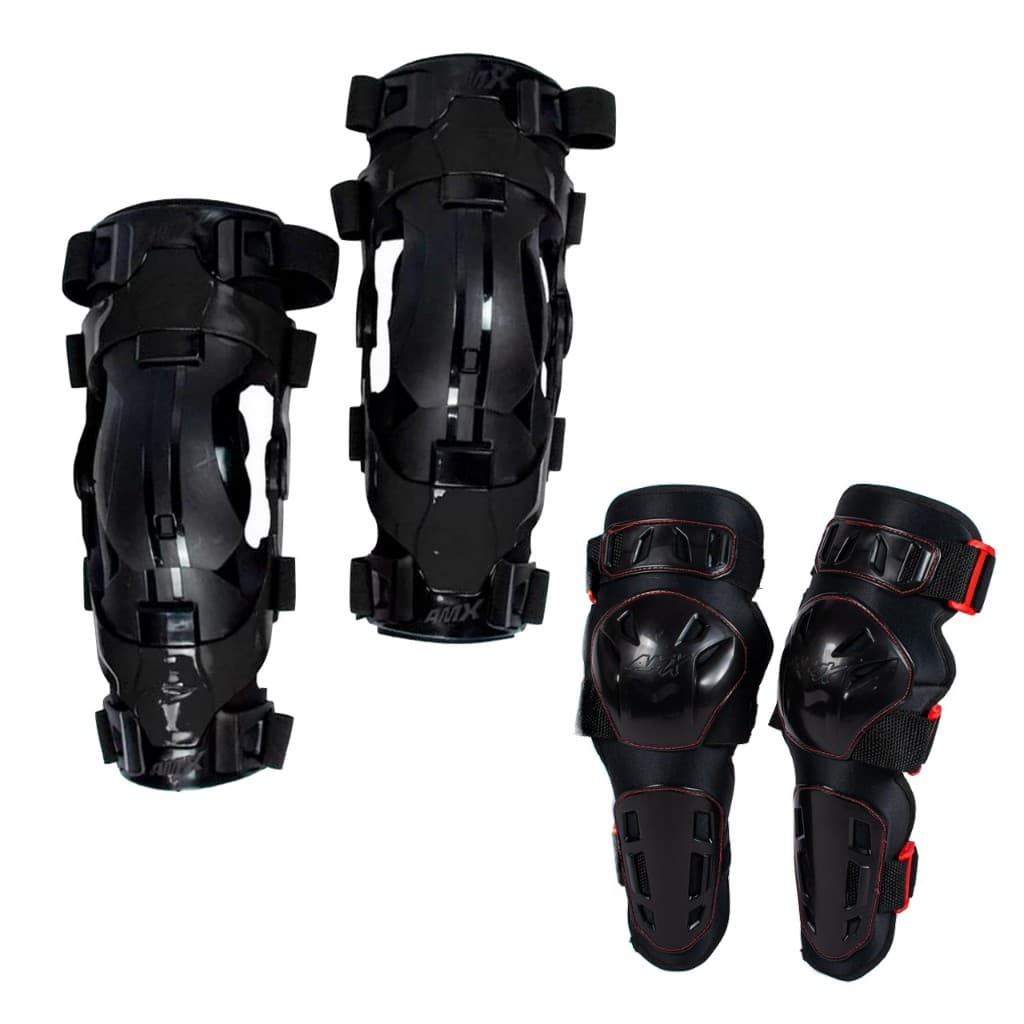 Kit Proteção Amx Joelheira Cotoveleira Trilha Motocross Bike Enduro