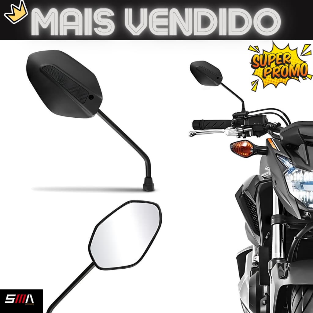 Retrovisor Titan 160 Par Espelho De Moto Cg Modelo Honda Promoção Envio Imediato