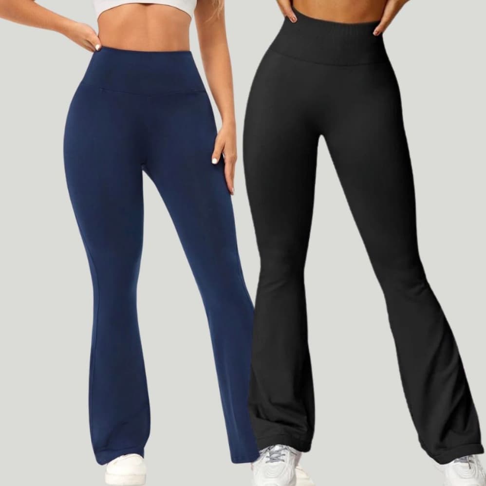 Calça Flare bailarina cintura alta