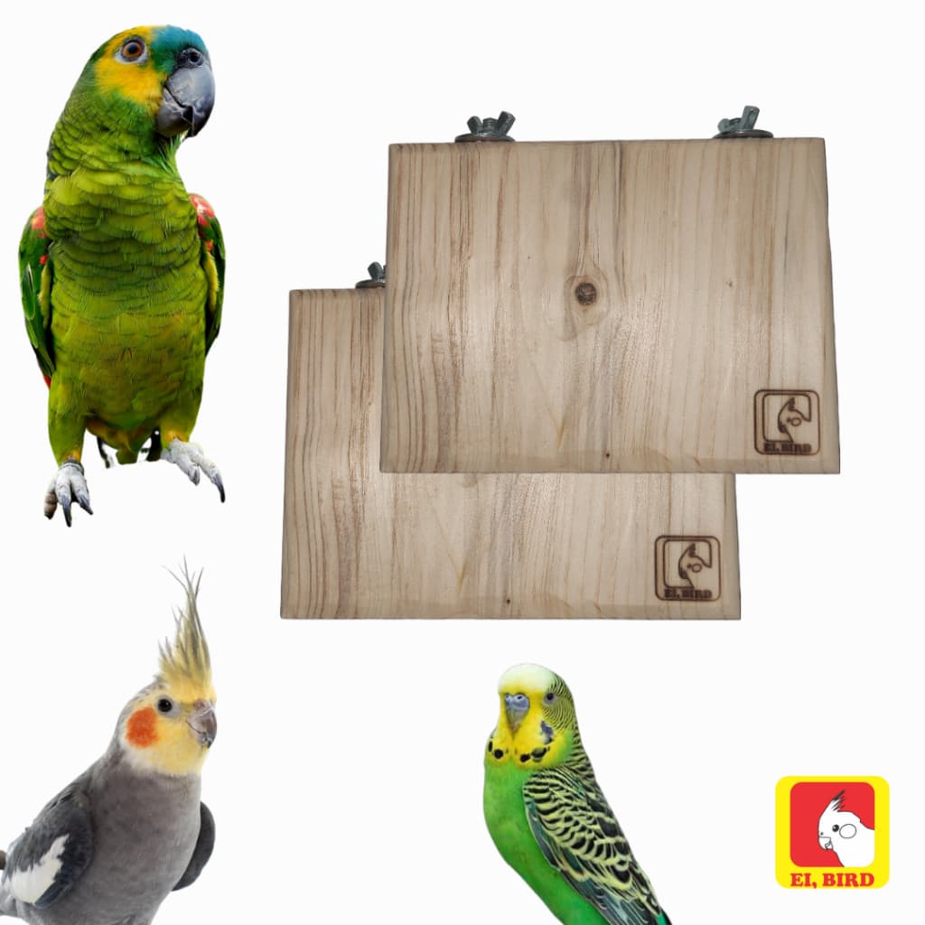 Kit 2 Poleiros Plataformas de Descanso [Tam. G] Calopsita, Papagaio, Agapornis, Rosela, Maritaca