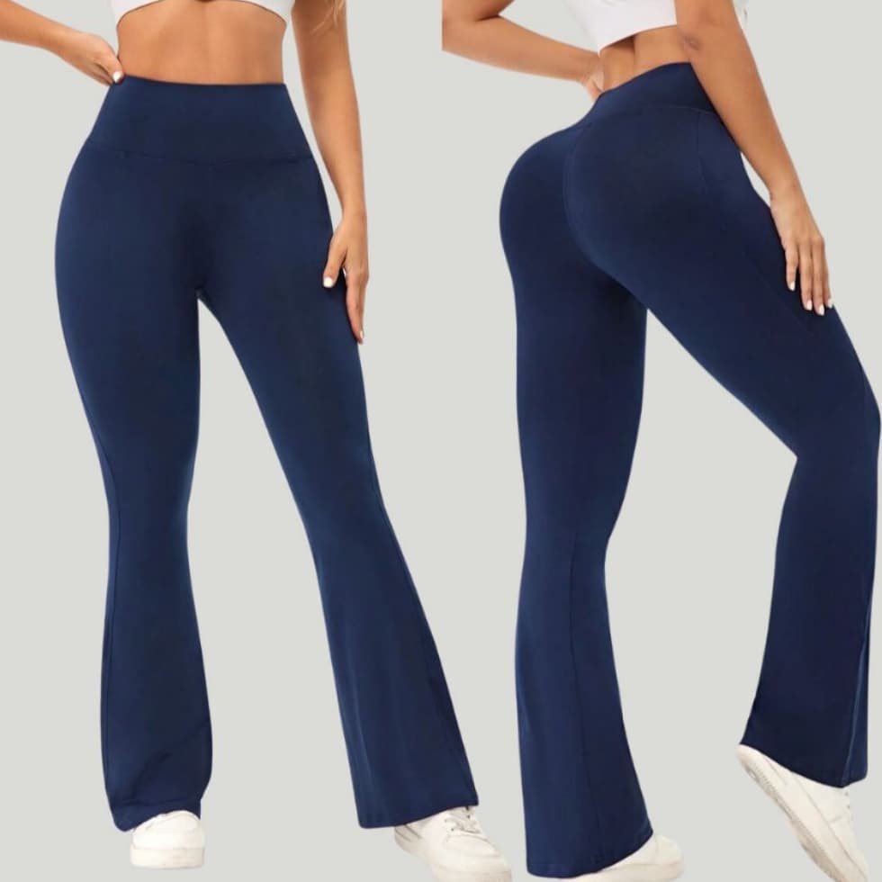 Calça Feminina Flare Bailarina legging zero transparência