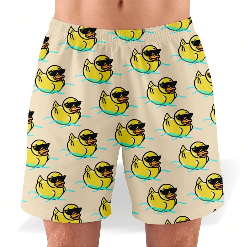 Pijama Masculino Samba Canção Estampa Patinho Amarelo de óculos Adulto Roupa de dormir