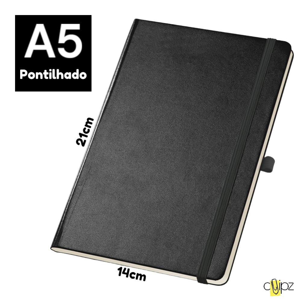 Caderno Couro Sintético Com Folhas Pontilhadas 14x21 Caderno A5 Bullet Journal Pontilhado
