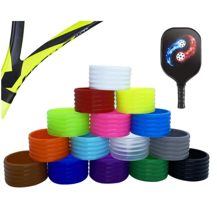 Silicone raquete de Tênis, Beach Tennis e Pedel, apertos anel/alça silicone hushing/tênis raquete