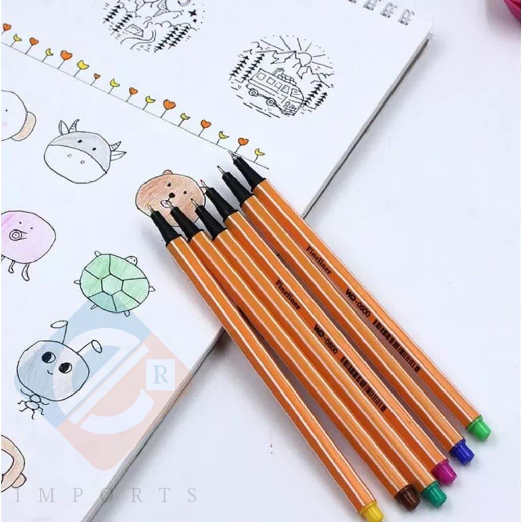 Kit /12/24/36/48 cores Canetas Coloridas Ponta Fina - 0.4mmFineliner/Caneta extrafina/Multiuso/Tinta à base de água/ViVi APENAS/ Com diversas cores e design único/1ª Linha