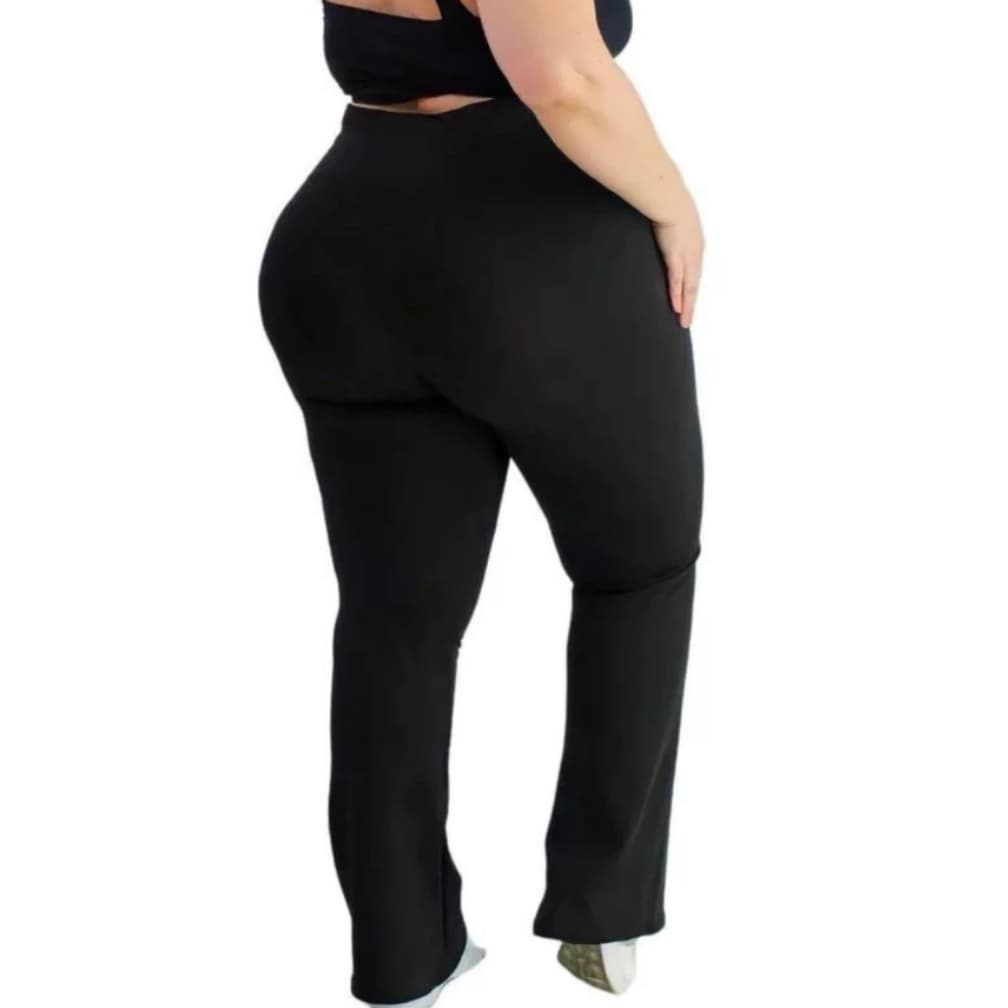 Calça Plus Size leg Flare Bailarina do G1 ao G3