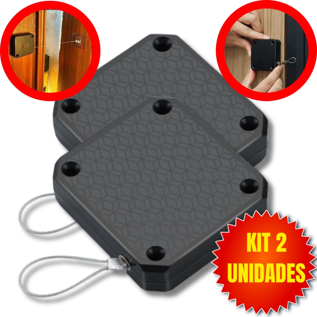 Kit 2 Mola Aérea para Fechamento Automático de Porta com Cabo Retrátil