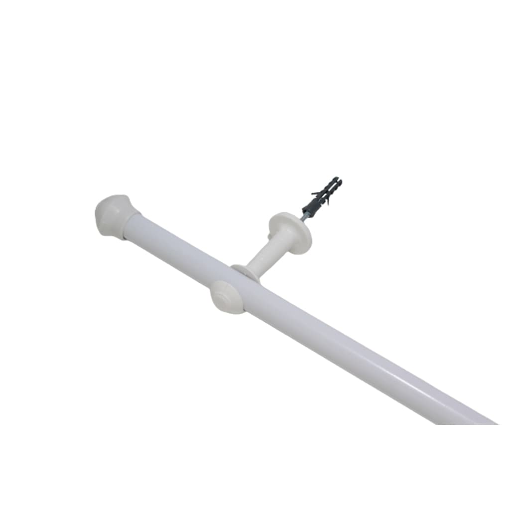 Varão Simples Para Cortinas Branco 2,50mts 19mm Fino