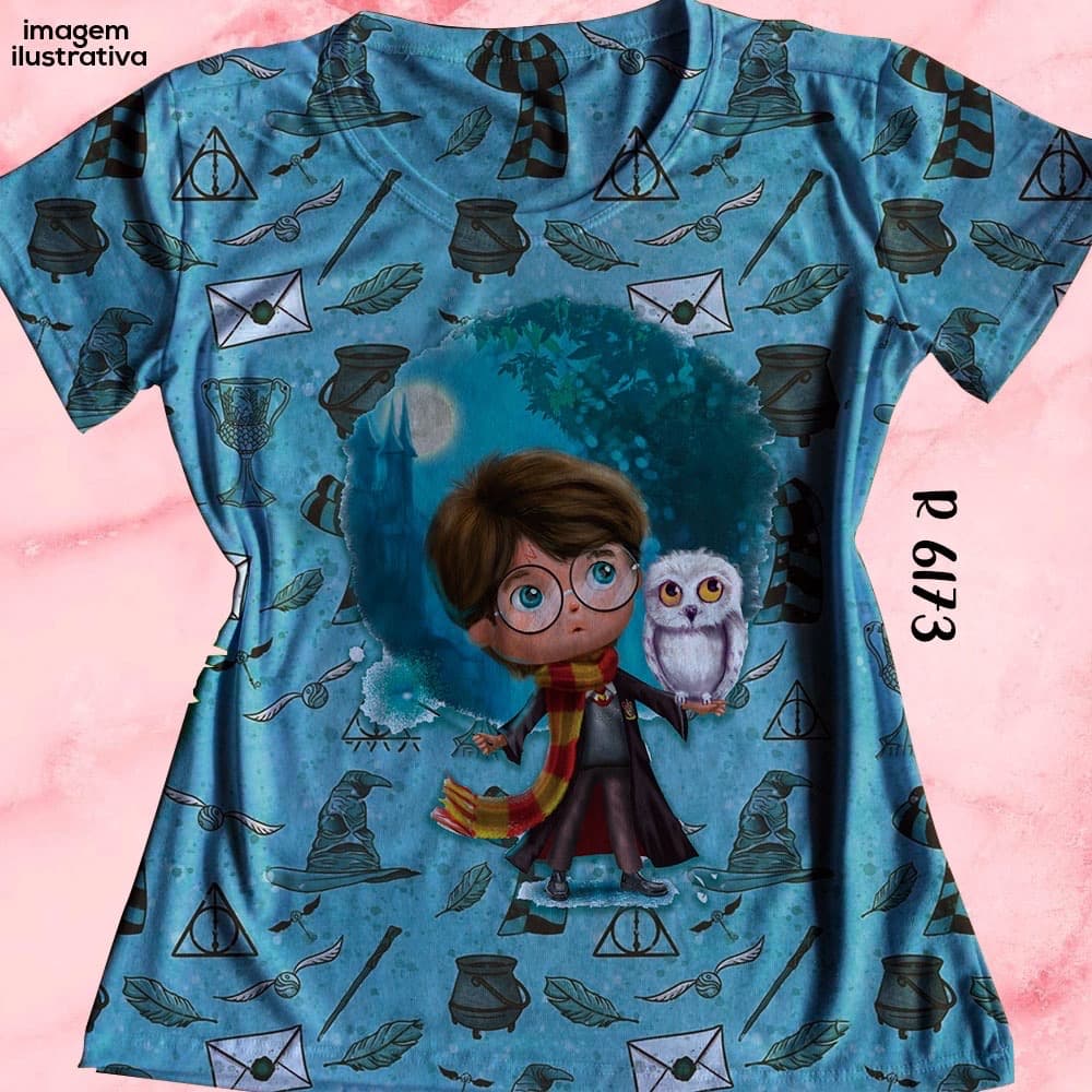 Blusa Feminina Camisa Camiseta Baby Look Harry Potter