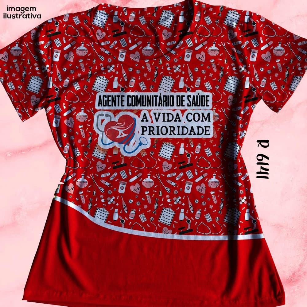 Blusa Feminina Camisa Camiseta Agente de Saúde