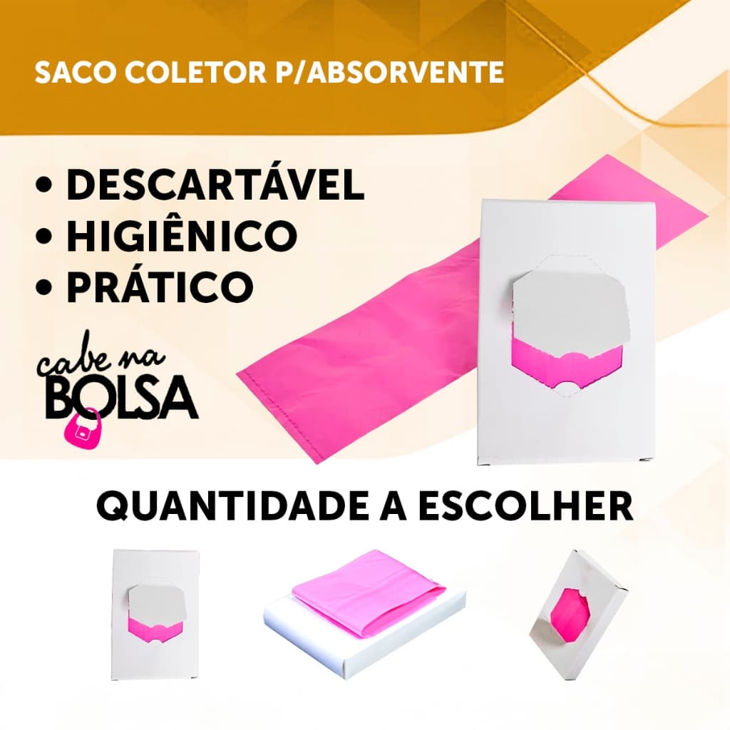 Saco Coletor Para Absorvente Involucro Descartável Quantidade a Escolher Proteção e Cuidado