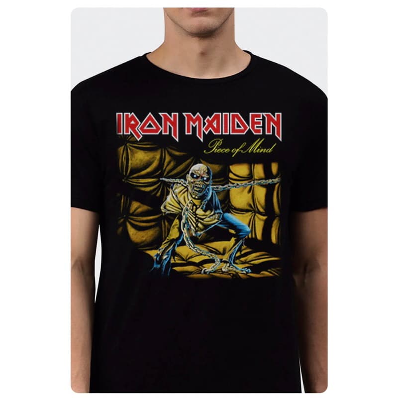 Camiseta Iron Maiden - Piece of Mind Consulado do Rock camiseta de banda camiseta de rock heavy metal