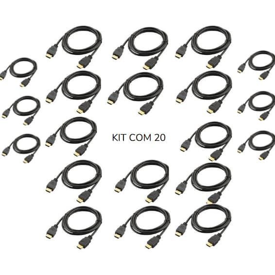 Kit  Cabo Hdmi 3 Metros 4.1 3d Full Hd 3m Atacado