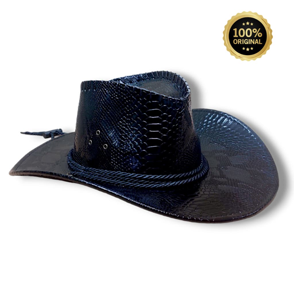 Chapéu Country Cowboy Americano Modelo Clássico em Couro Sintetico