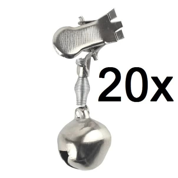 Kit 20 Sino Guizo Para Vara de Pesca Sininho Chocalho Alarme