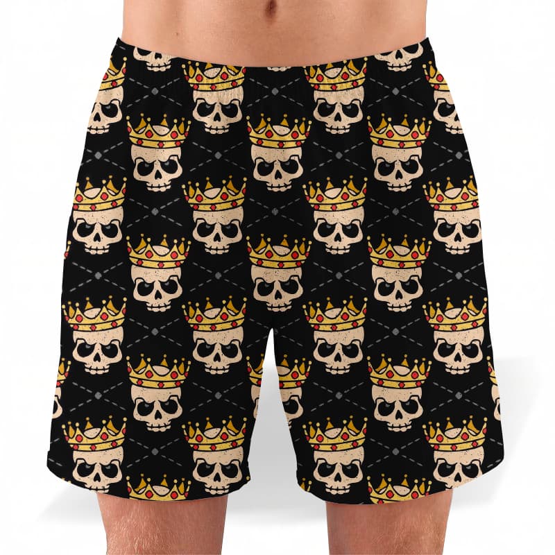Pijama Masculino De Dormir Samba Canção Estampa Caveira Skull Preto
