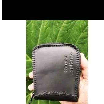kit com 10 carteira de couro legitimo,Cabe, RG, CPF, CNH,E Ziper para colocar moedas.