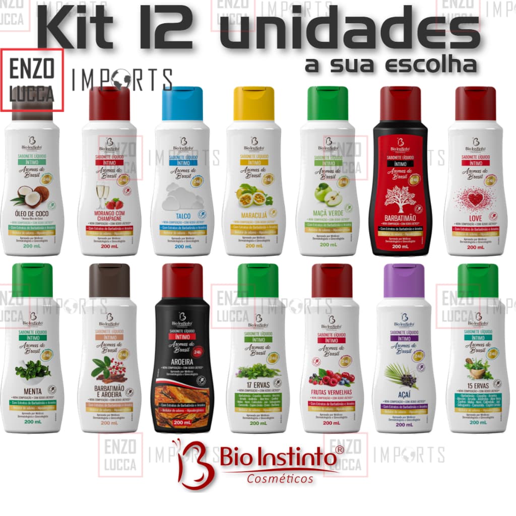 Caixa Com 12 Sabonetes Íntimo 200ml Bio Instinto
