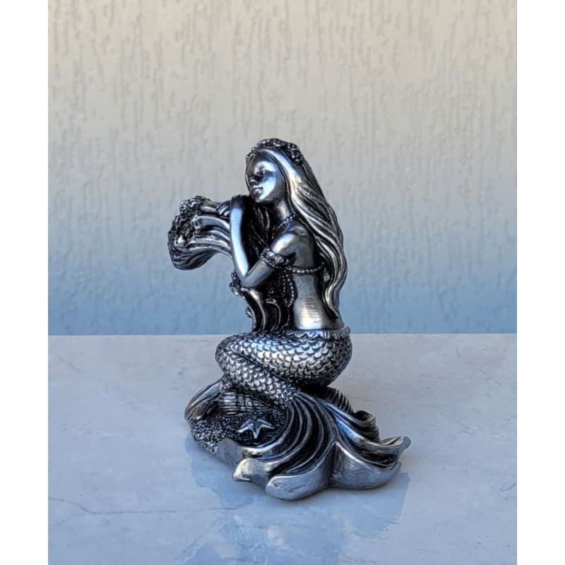 Escultura de Sereia Onda Decorativa Estátua