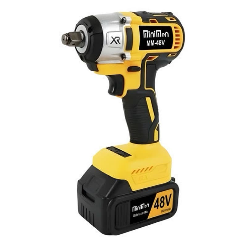 NOV- Furadeira Parafusadeira e Chave de Impacto 48V com 2 Baterias Sem Fio Kit Profissional Bivolt