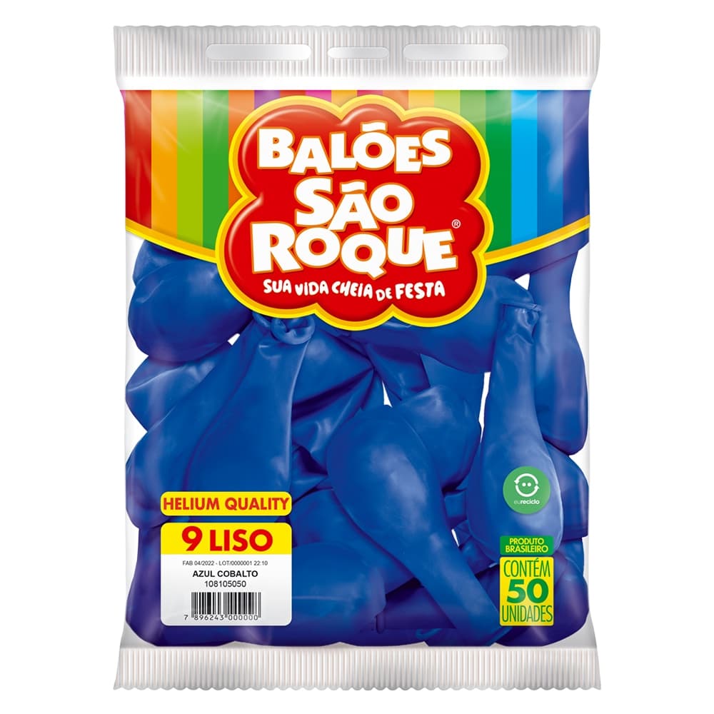 Balão Bexiga Nº 9 Polegadas Azul Cobalto - 50 Unidades - Festa - Guirlanda - Decoração - Aniversário