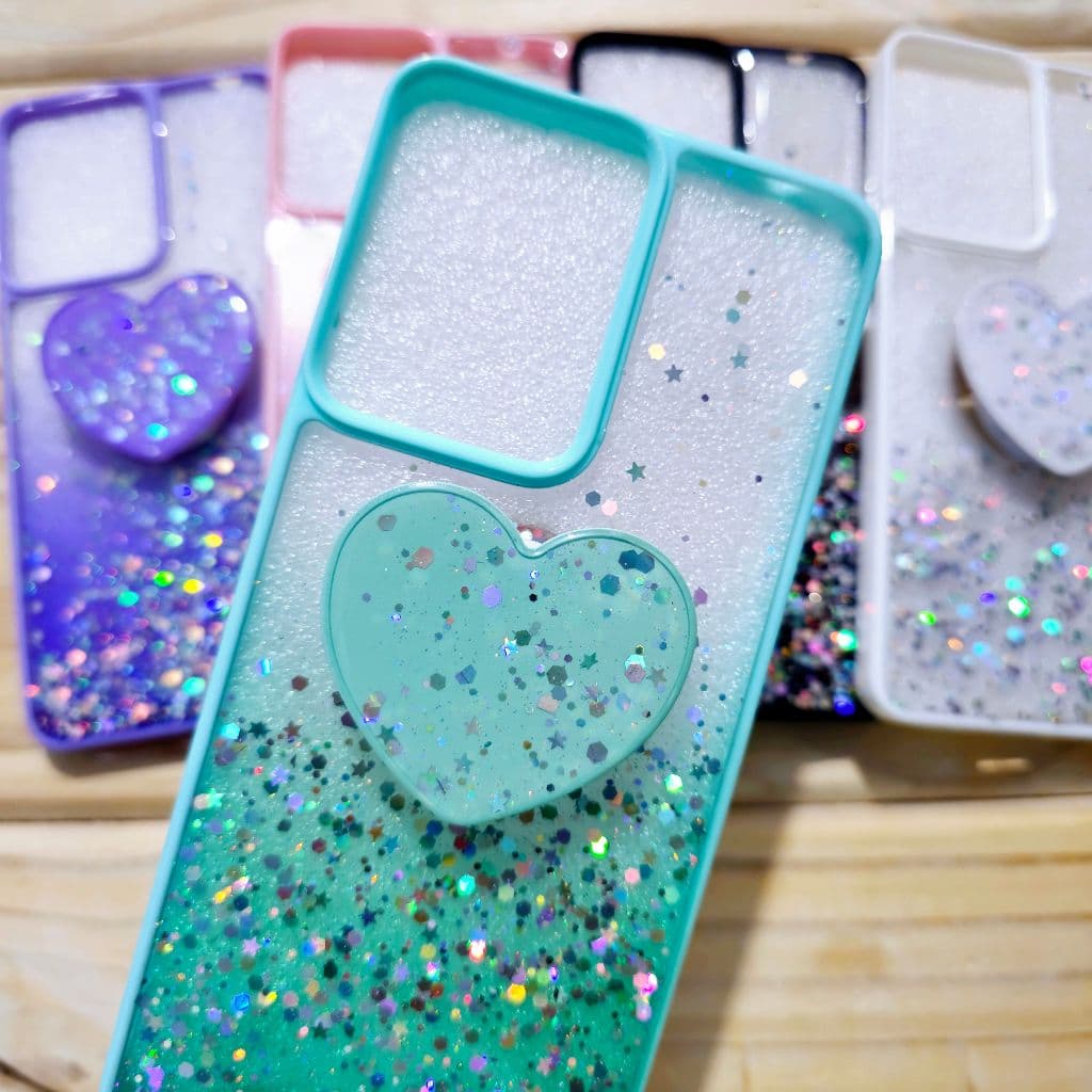 Moto G04 / G04S Capa capinha silicone anti impacto para motorola Moto G04 / G04S com suporte de coração