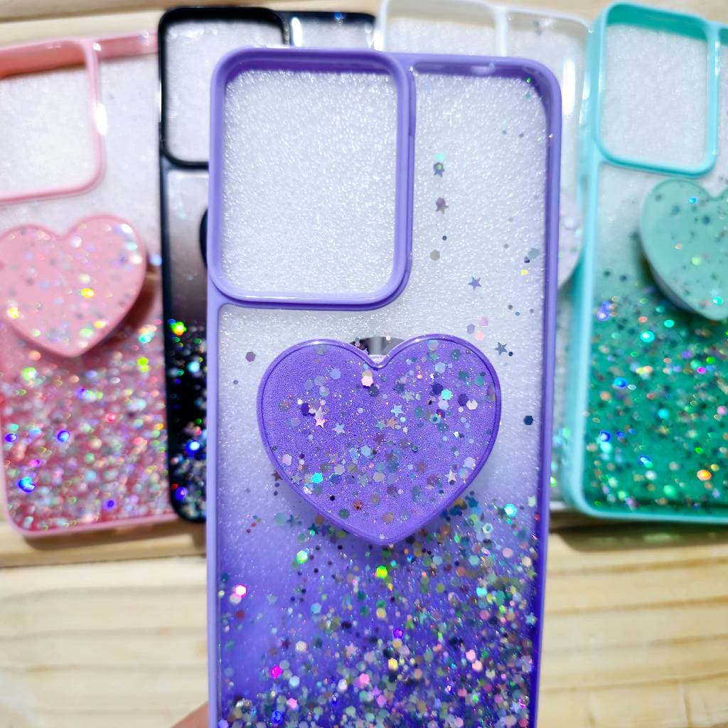 Moto G54 Capa capinha silicone anti impacto para motorola Moto G54 com suporte de coração