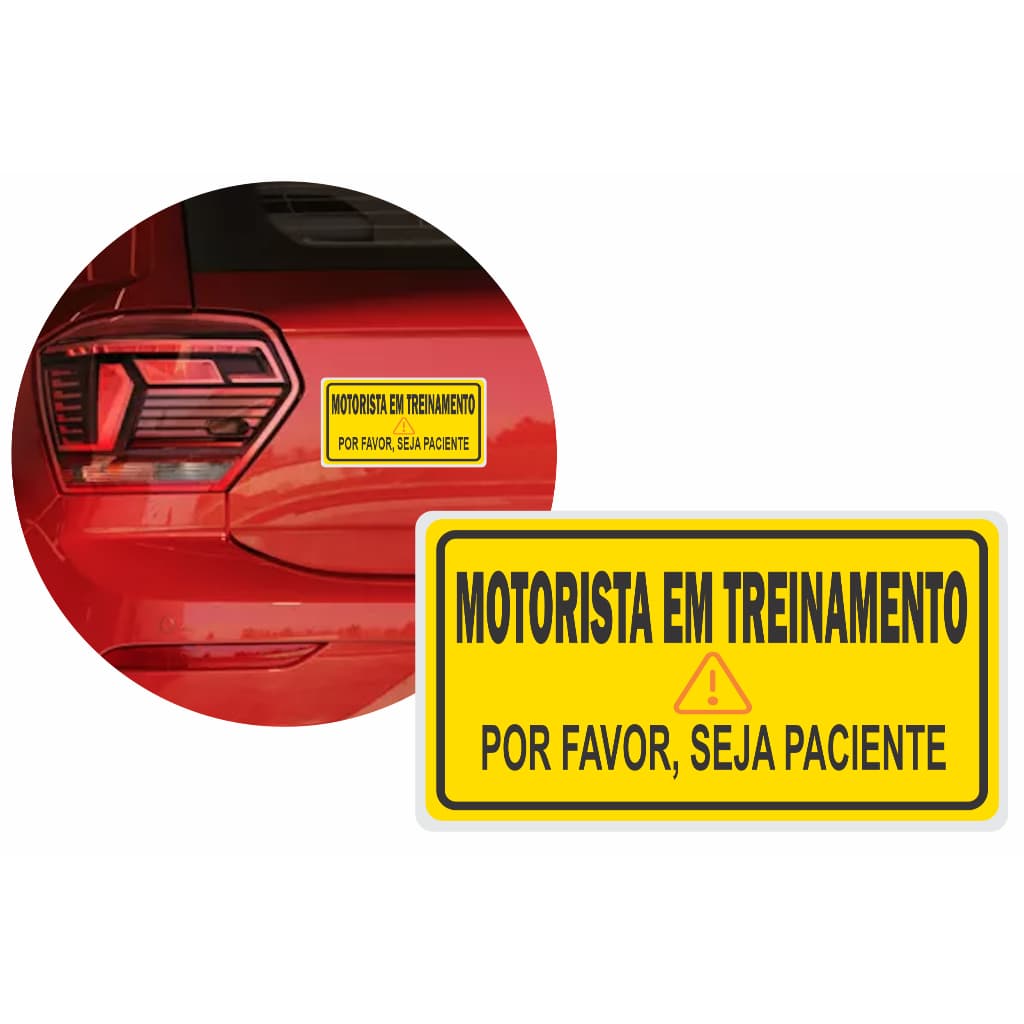 Ímã De Carro Motorista em Treinamento Placa Adesivo Magnético para Carro